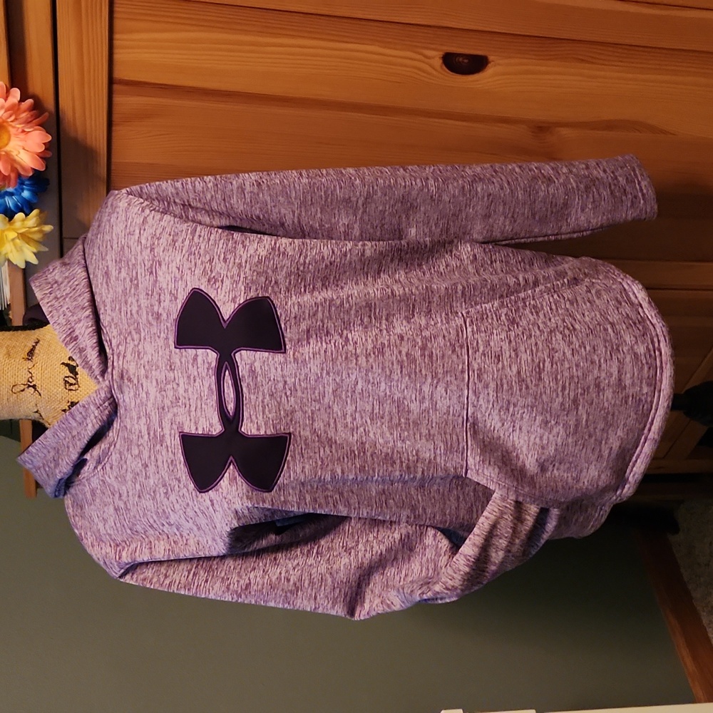 Under Armour Space Dye Purple Hoodie, Medium